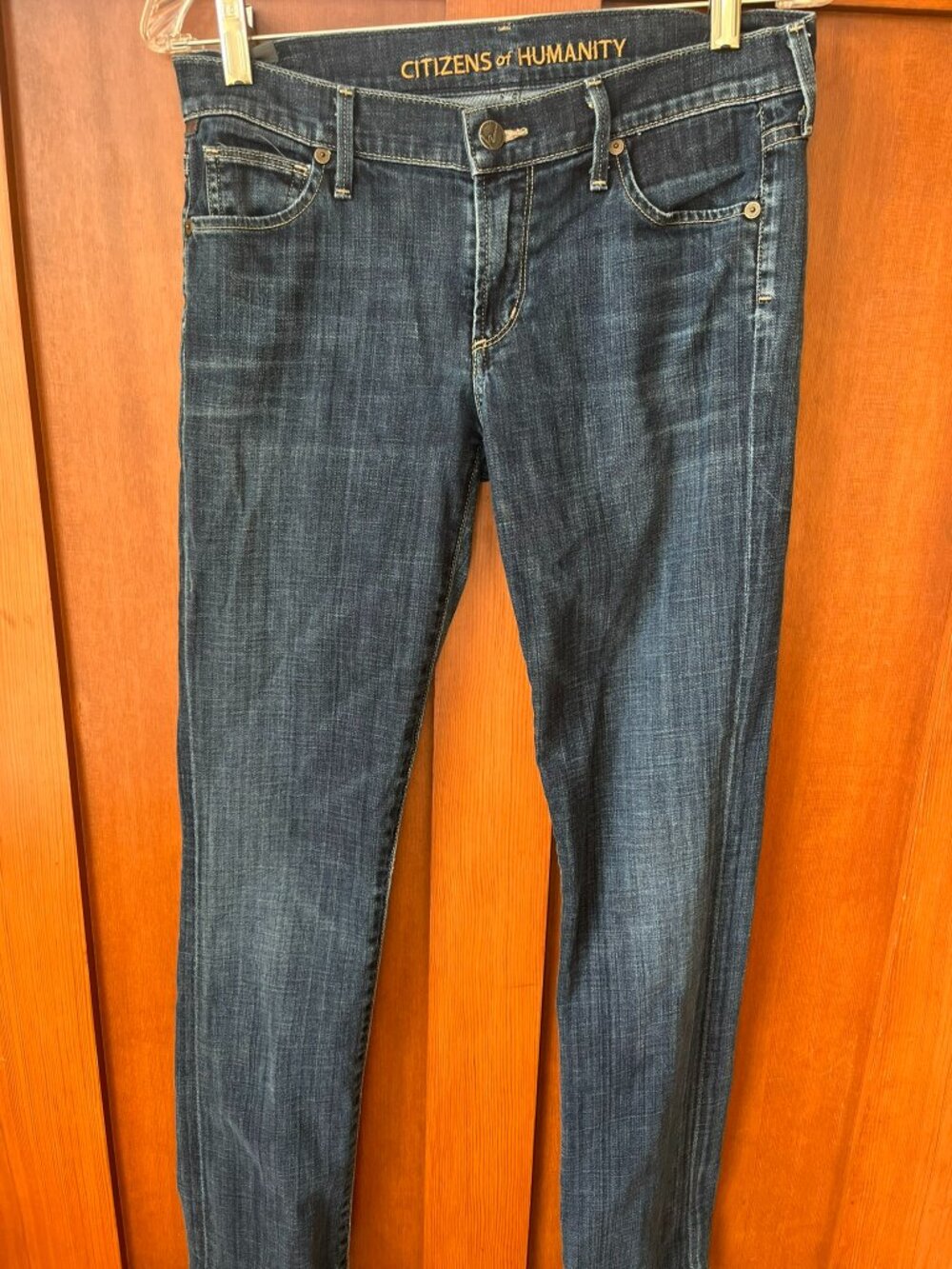 Citizens of Humanity Ava Jeans Low Rise Straight Leg Medium Wash Denim Size 28